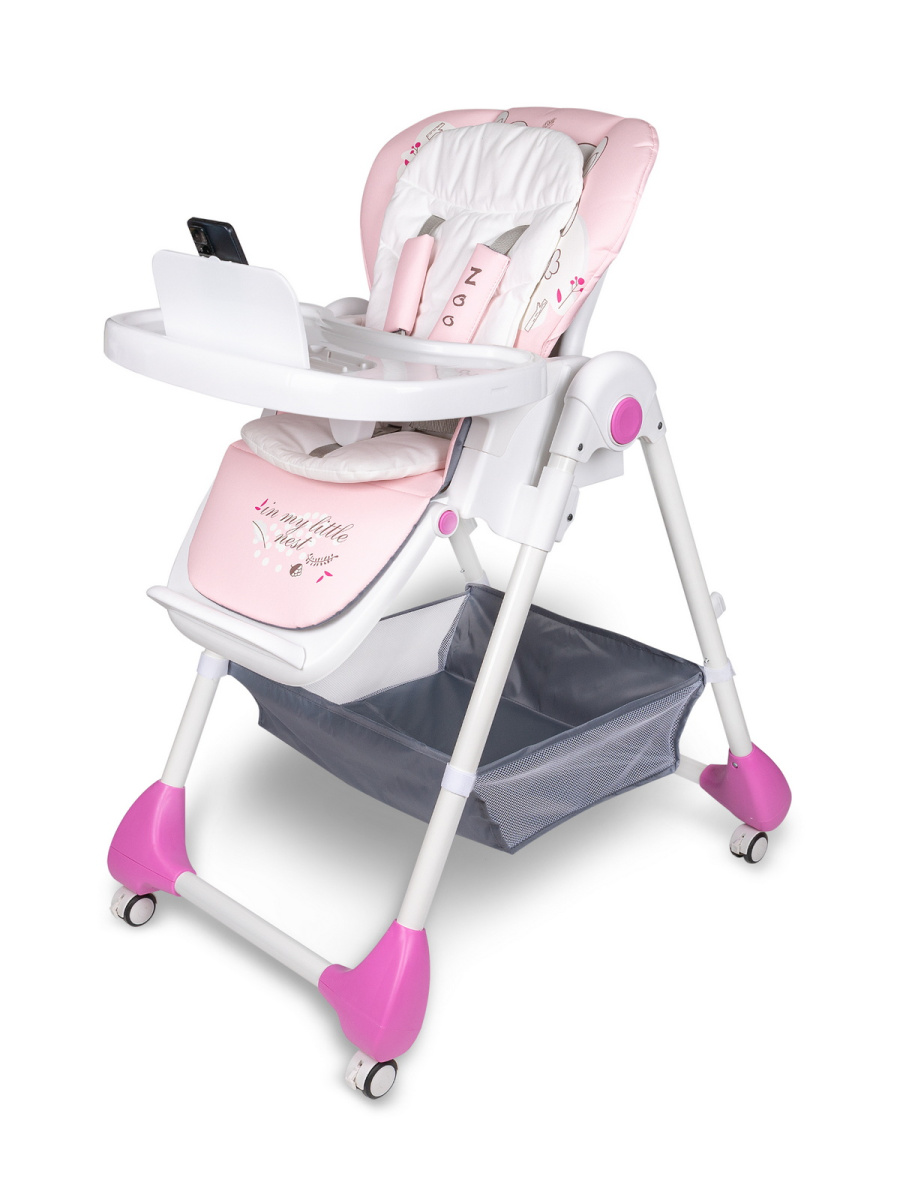 Стульчик для кормления Sevillababy Zoo Pink, розовый, зайчик