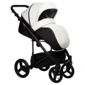 Коляска 2 в 1 Indigo TOUR ECO Te 10 (черная кожа+белая кожа)