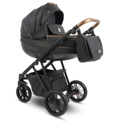 Коляска Camarelo Zeo 2 в 1 экокожа черный