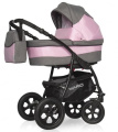 Коляска 2 в 1 Riko Basic Mario 02 серо-розовый