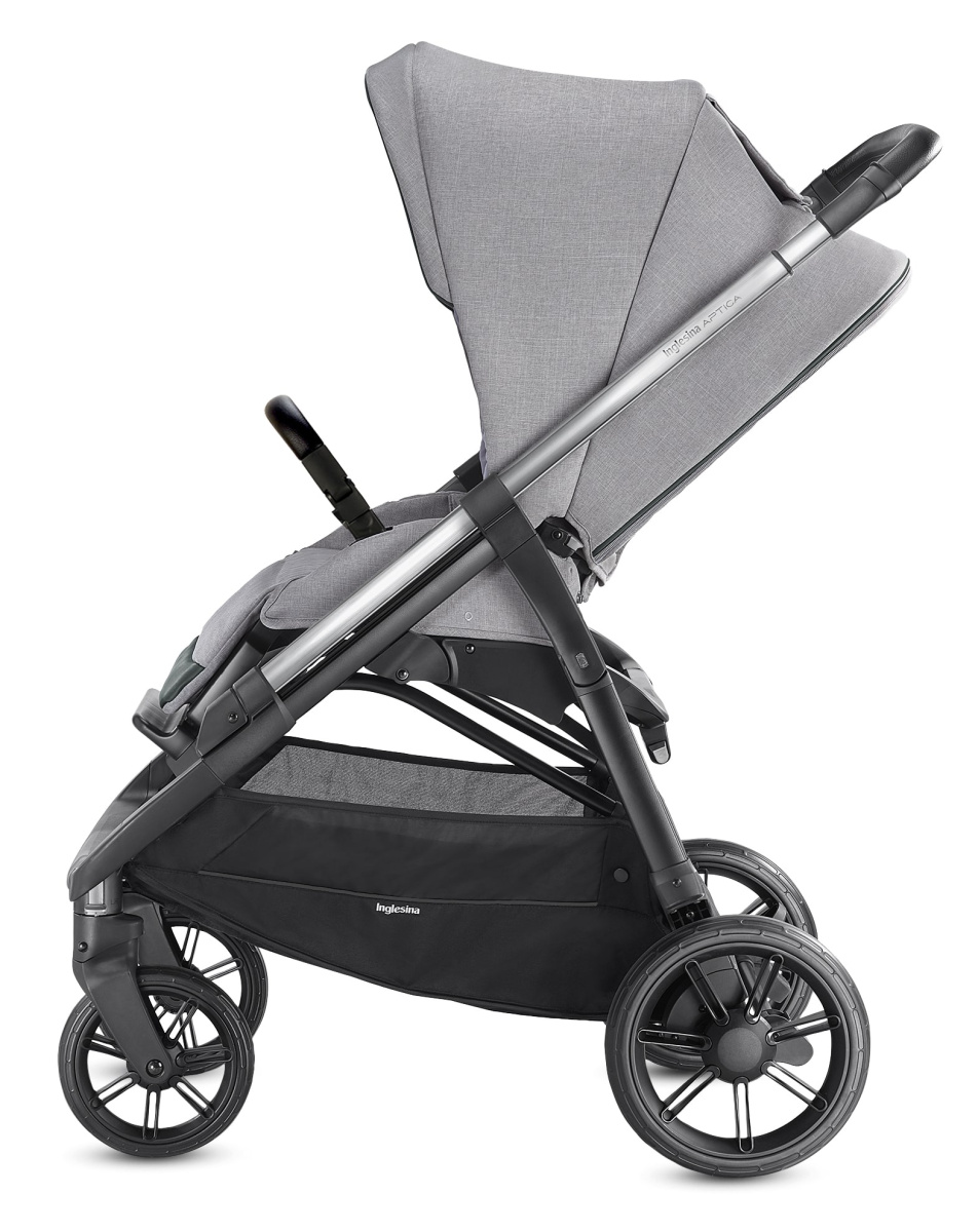 Коляска 3 в 1 Inglesina Aptica  с подставкой под люльку Stand Up, Silk Grey