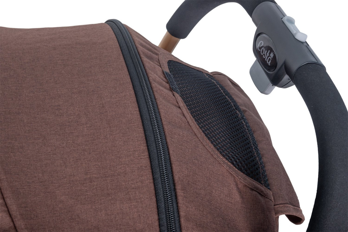 Коляска детская прогулочная Farfello COSTA Linda Gold (chocolate/ шоколадный L-3)