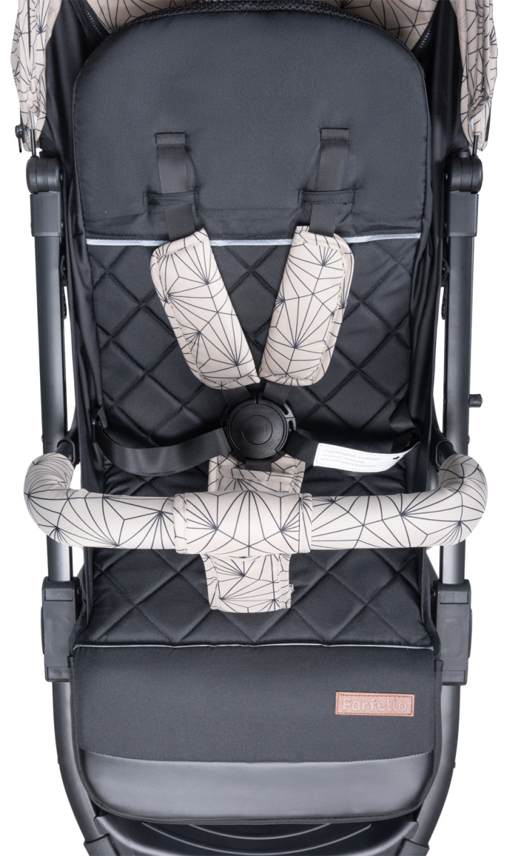 Коляска детская прогулочная Farfello Comfy Go (Tracery beige/ажурный бежевый CG-55)