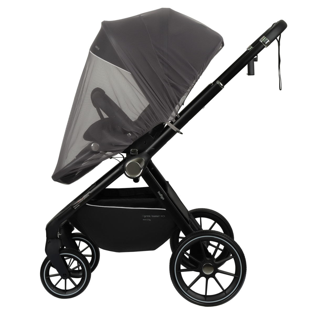 Коляска прогулочная Indigo GLOSS черный