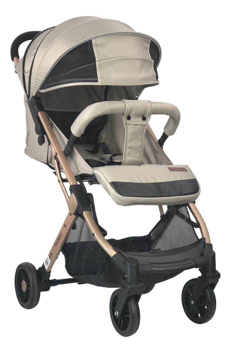 Коляска детская прогулочная Farfello Comfy Go (beige/ бежевый (золото) CG-111)