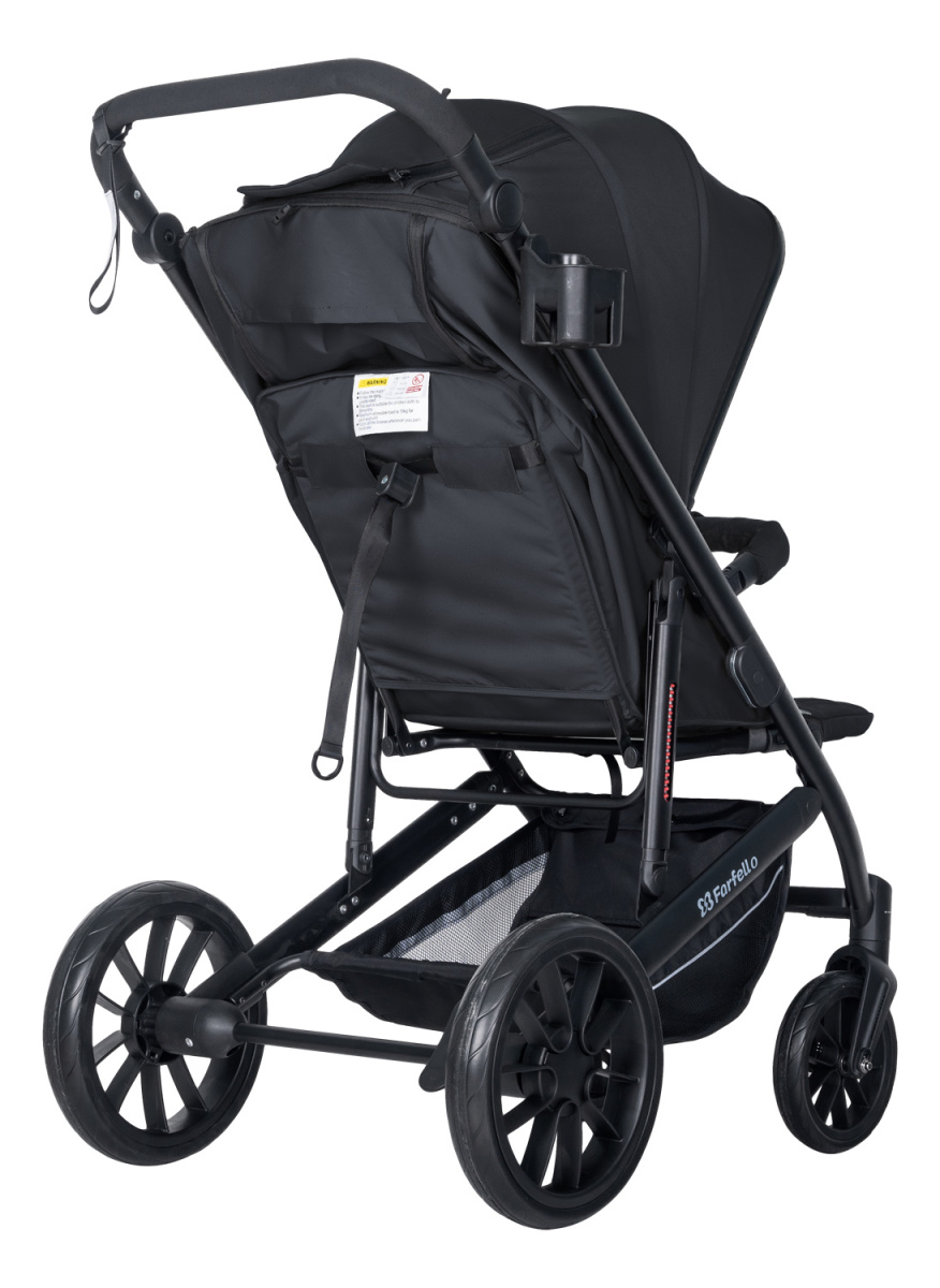Коляска детская прогулочная Farfello Bonnie black (Charcoal Black/Угольно-черный)