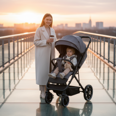 Коляска прогулочная Indigo Delta+ темно-серый