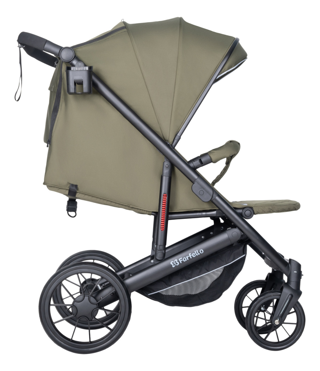 Коляска детская прогулочная Farfello Bonnie black (Fresh Green/свежая зелень)