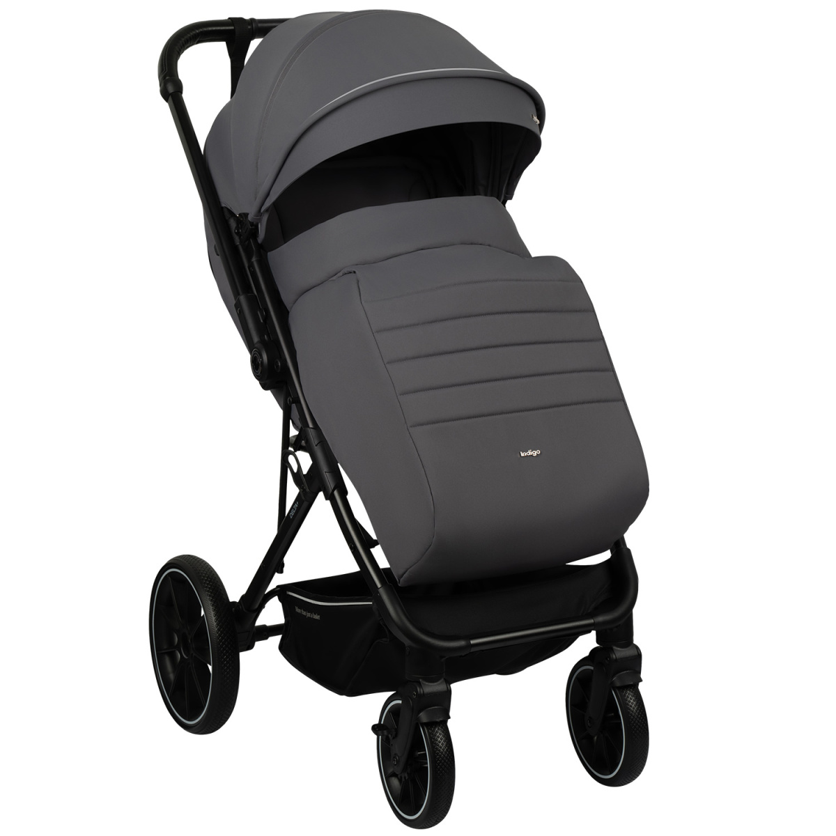 Коляска прогулочная Indigo Delta+ темно-серый