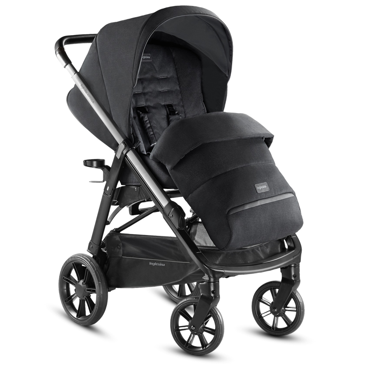 Коляска 3 в 1 Inglesina Aptica с подставкой под люльку Stand Up, Mystic Black