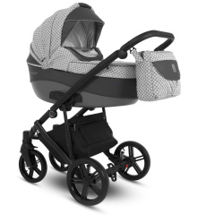 Коляска Camarelo Avenger 3 в 1 светло-серый жаккард/серая экокожа