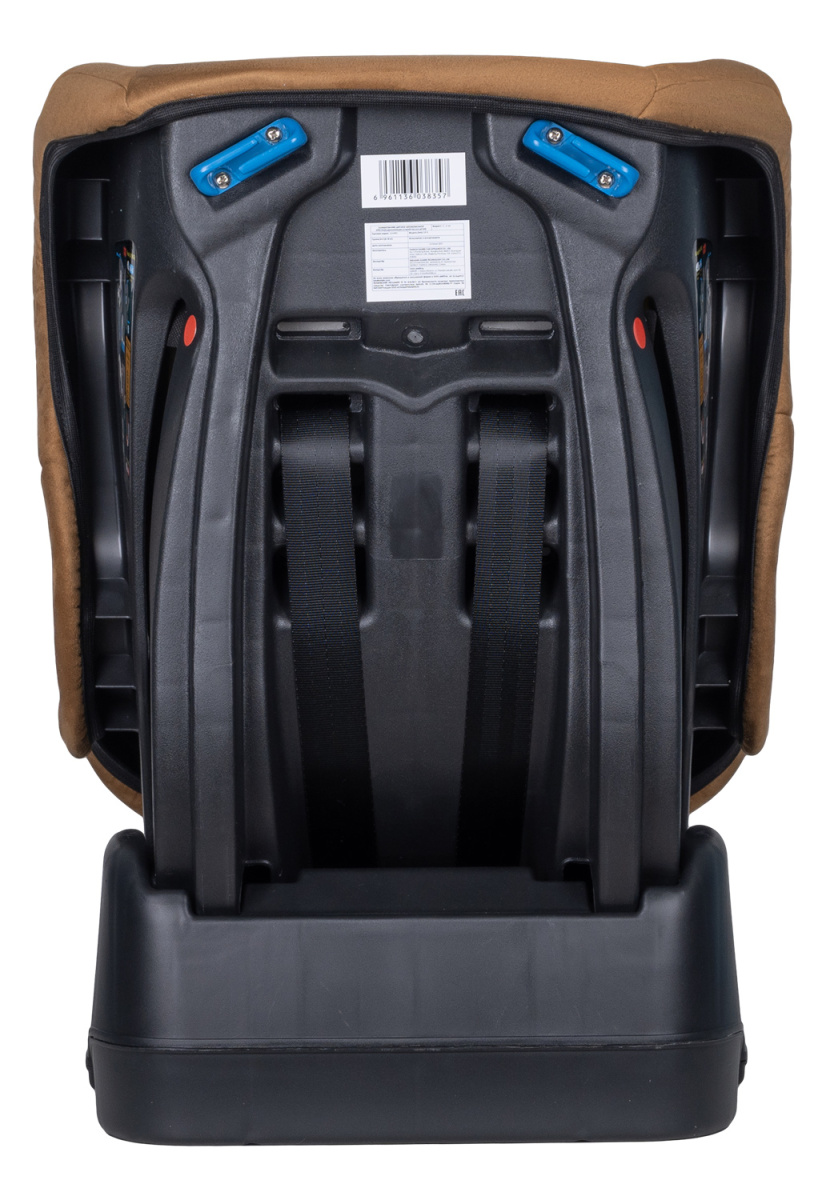 Автокресло детское Farfello GE-E велюр коричнево-бежевое brown+beige