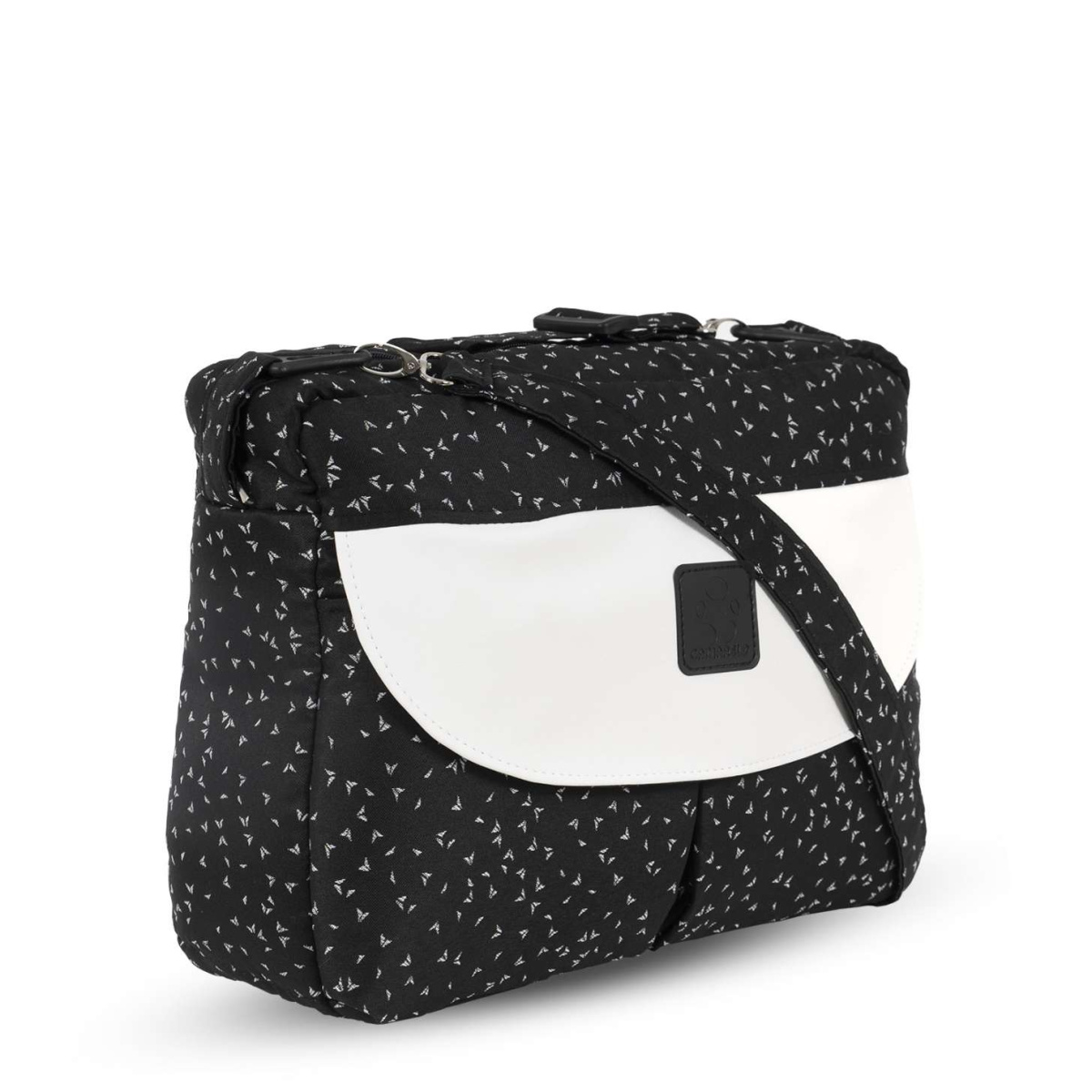 Коляска Camarelo Avenger 3 в 1 черный жаккард/белая экокожа