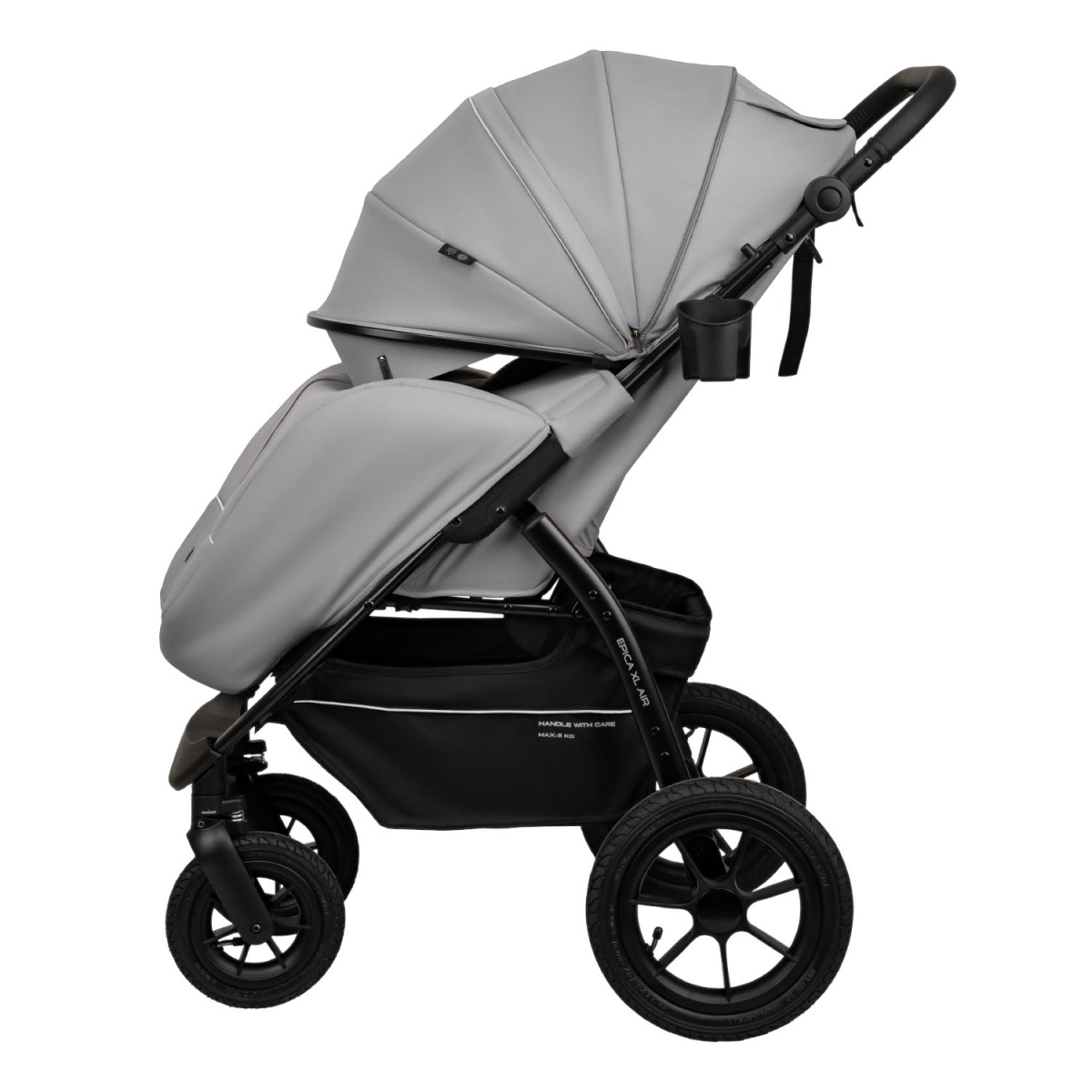 Коляска прогулочная Indigo EPICA XL AIR с сумкой светло-серый
