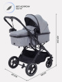Коляска-трансформер 3 в 1 Mowbaby Jasper Grey