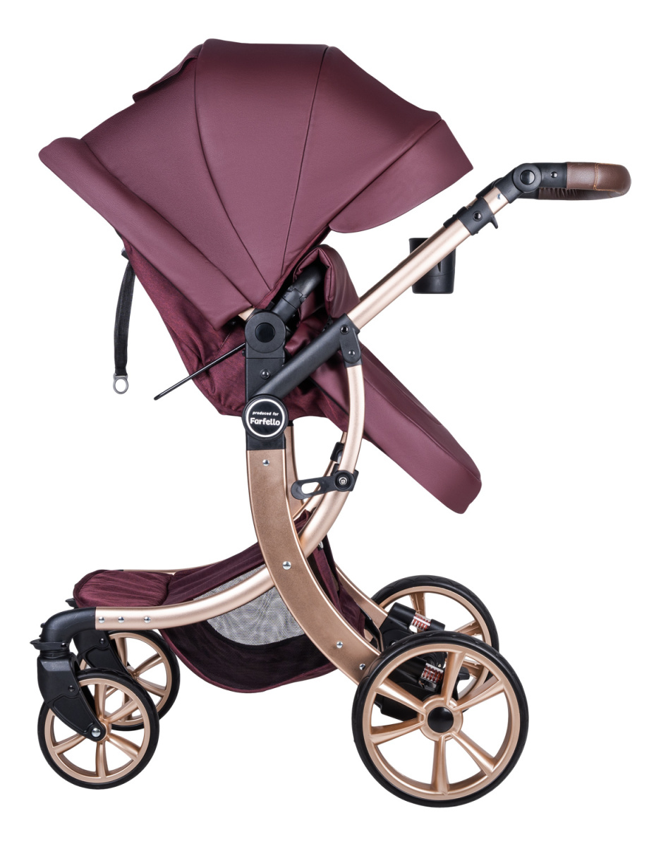 Коляска трансформер Farfello Aimile Original Autumn  (Сладкая Вишня / Sweet Cherry, арт.АА-3)