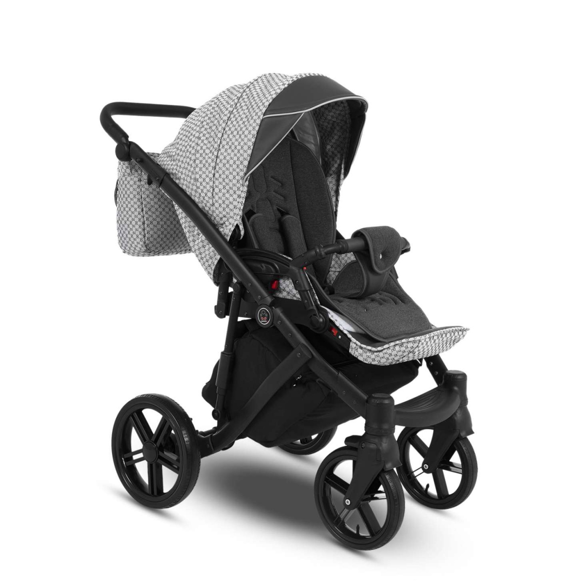 Коляска Camarelo Avenger 3 в 1 светло-серый жаккард/серая экокожа