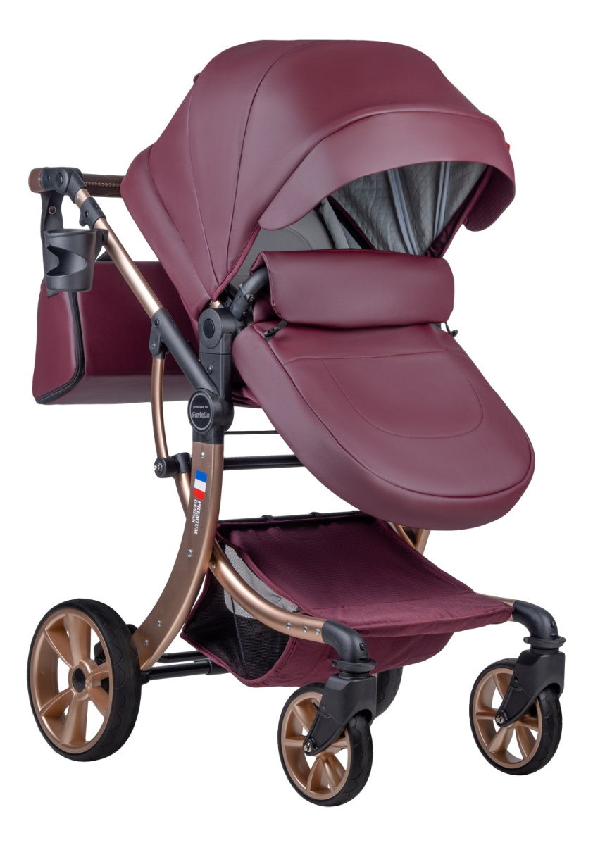 Коляска трансформер Farfello Aimile Original Autumn  (Сладкая Вишня / Sweet Cherry, арт.АА-3)