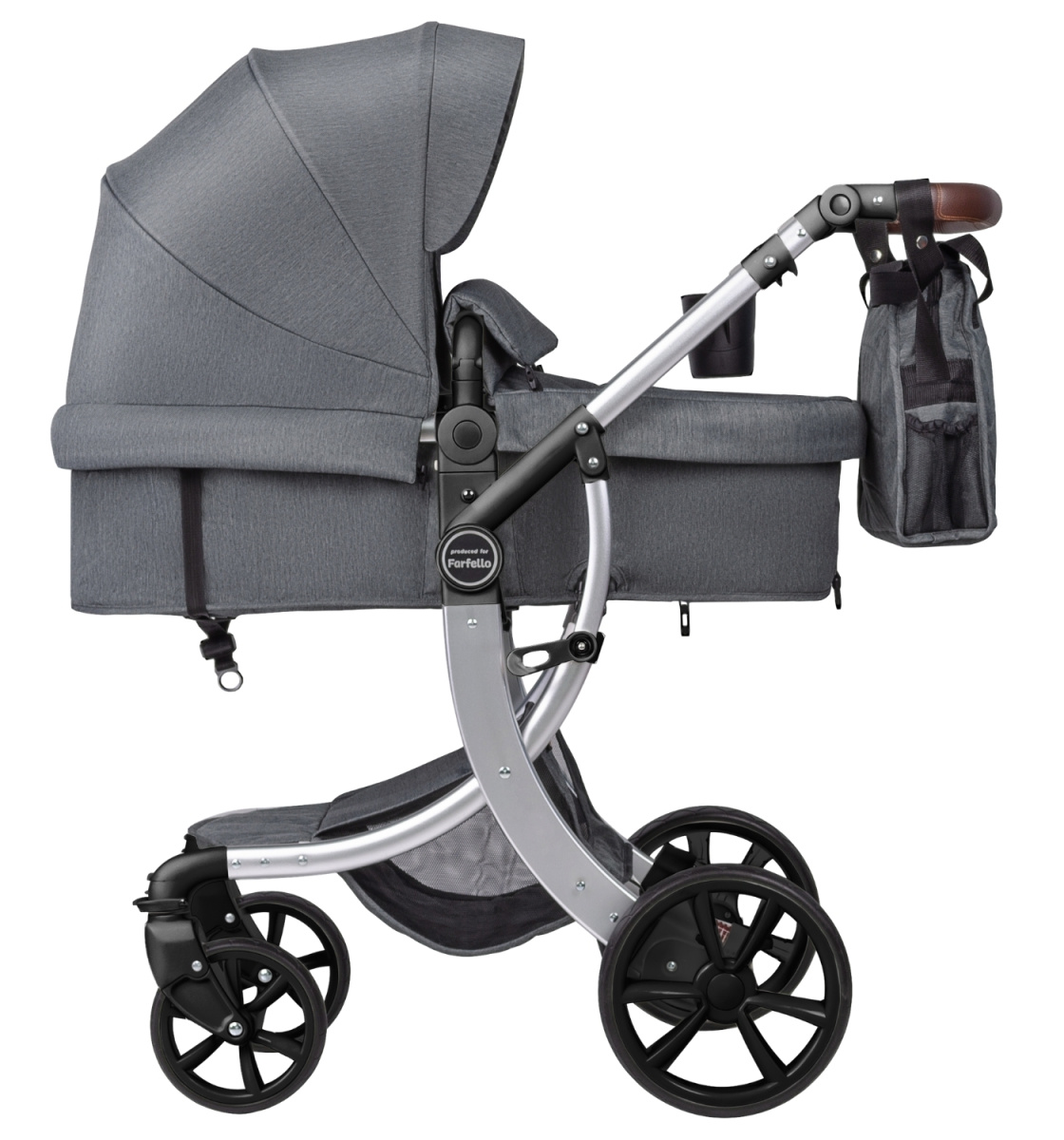 Коляска трансформер Farfello Aimile Original New Silver (Темно-серый NDS-2)