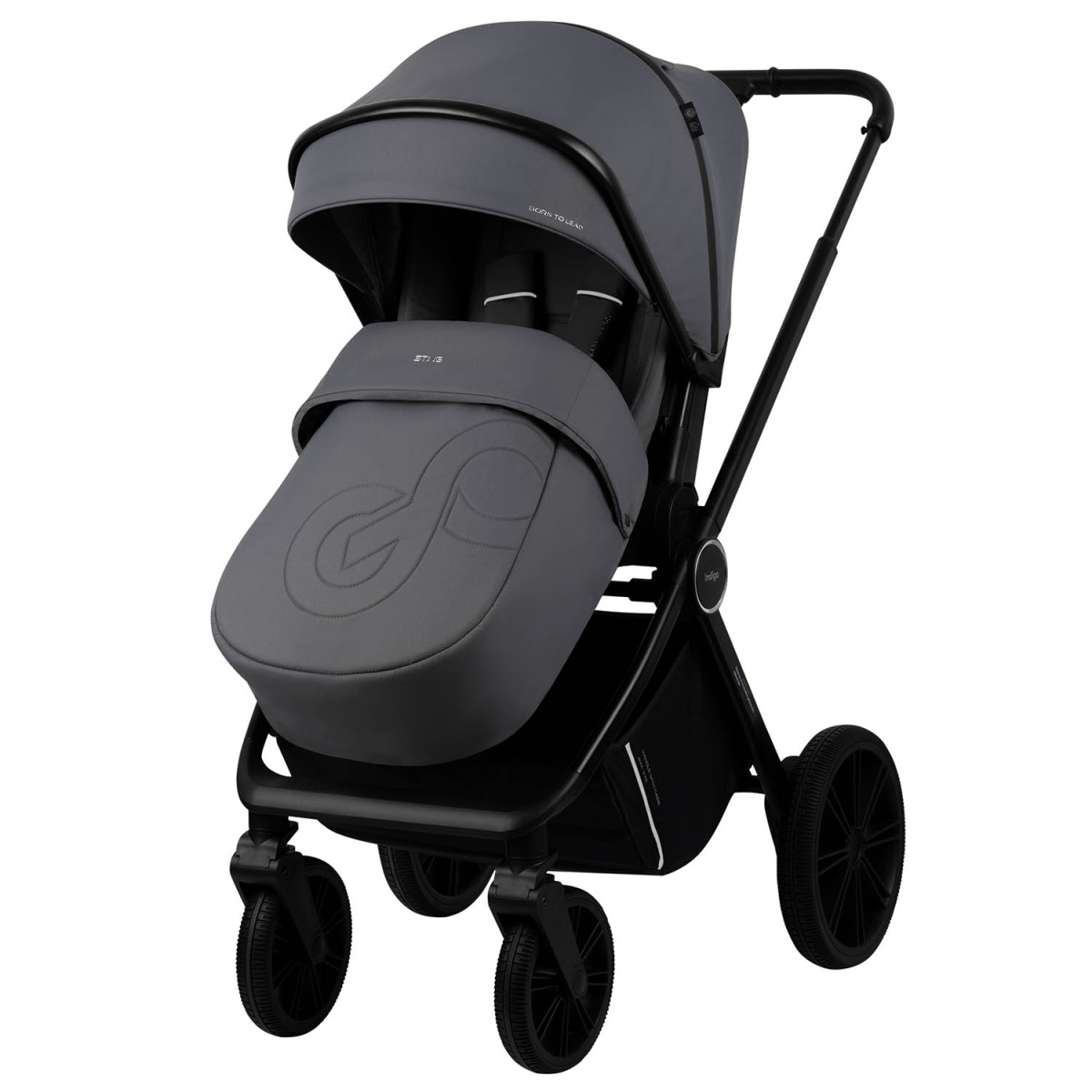 Коляска 2 в 1 Indigo STING темно-серый