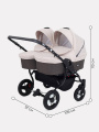 Коляска для двойни 2 в 1 Rant Dream Duo 05 коричневый-бежевый