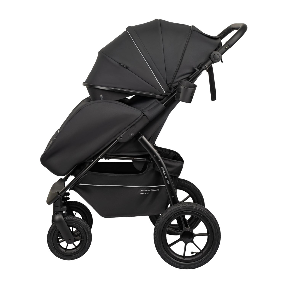 Коляска прогулочная Indigo EPICA XL AIR с сумкой черный