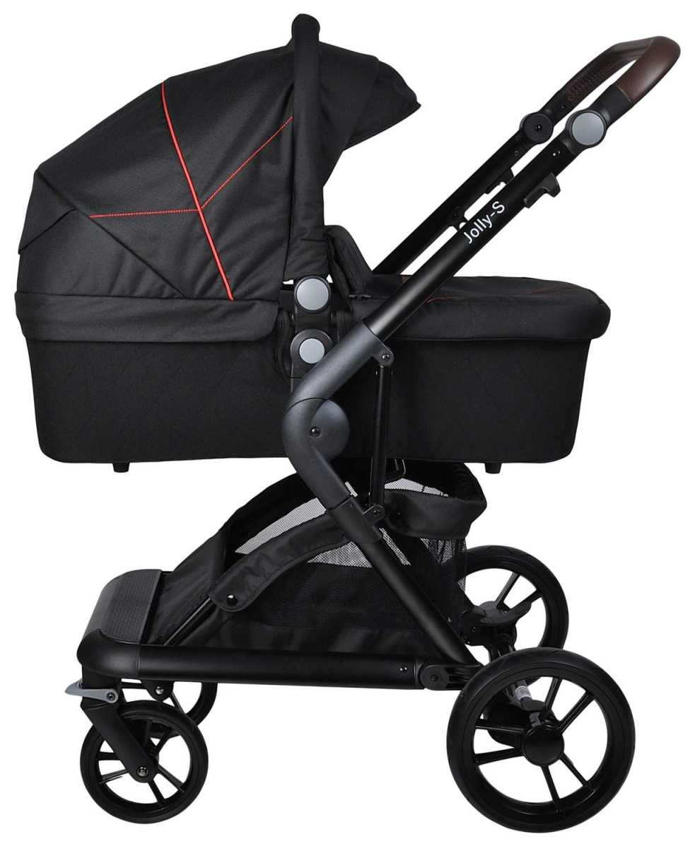 Коляска модульная 2 в 1 Farfello Jolly-S (J-77 чёрная)