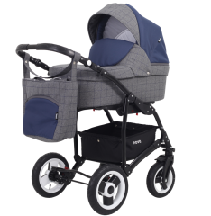 Коляска 3 в 1 Rant Nova 01 серый-синий