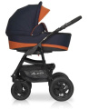 Коляска 2 в 1 Riko Basic Alfa 04 черно-оранжевый