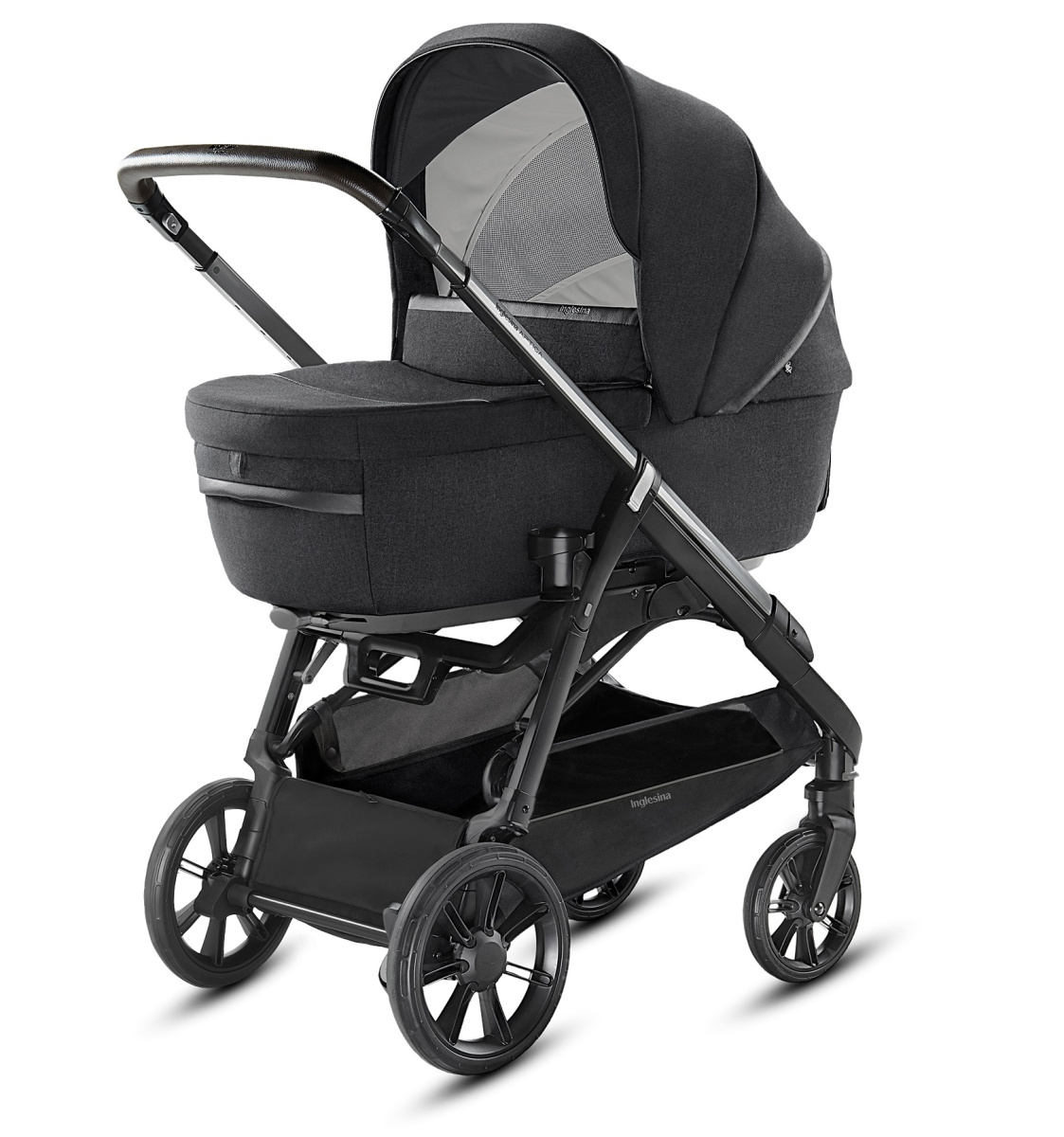 Коляска 3 в 1 Inglesina Aptica с подставкой под люльку Stand Up, Mystic Black
