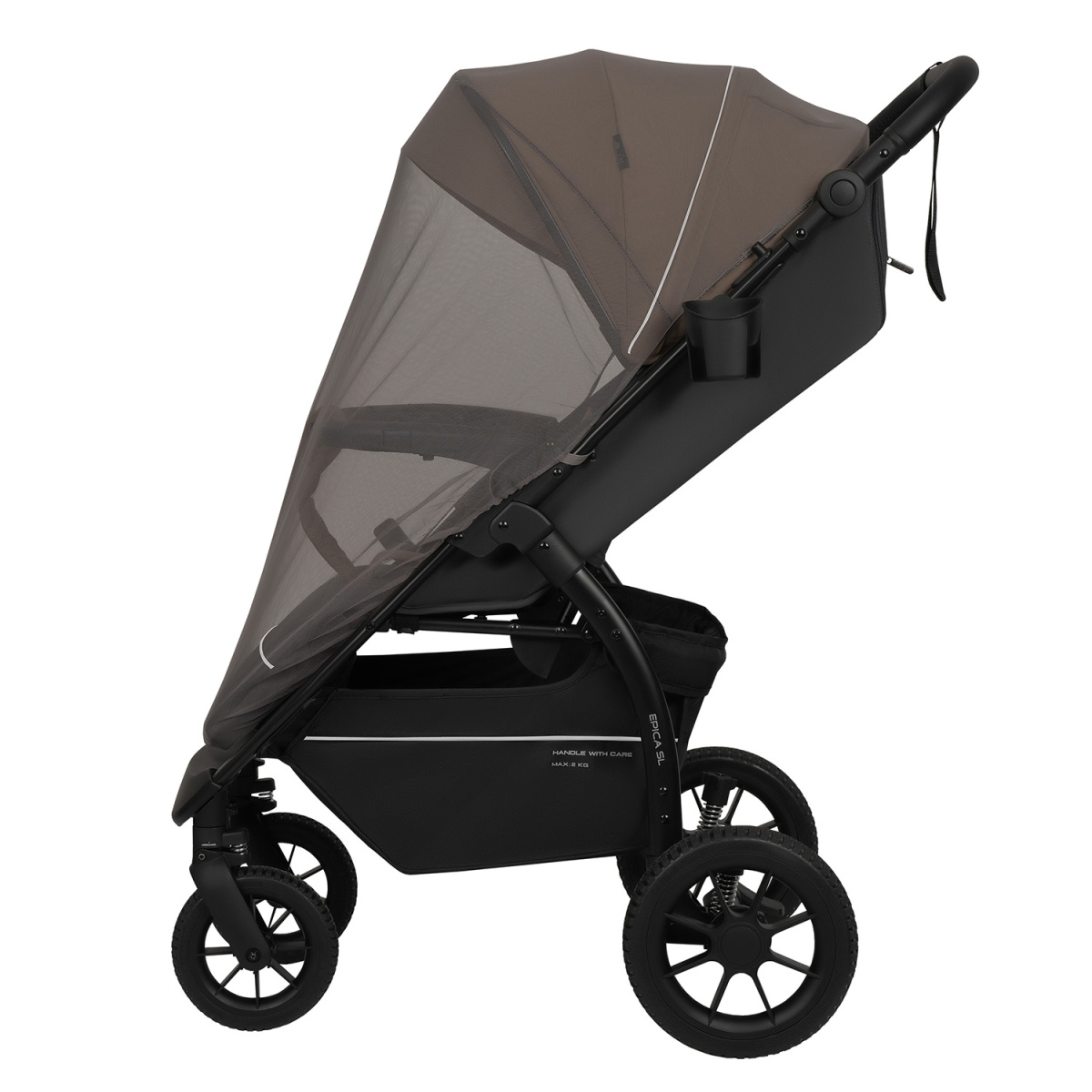 Коляска прогулочная Indigo EPICA SL, тем.бежевый-серый