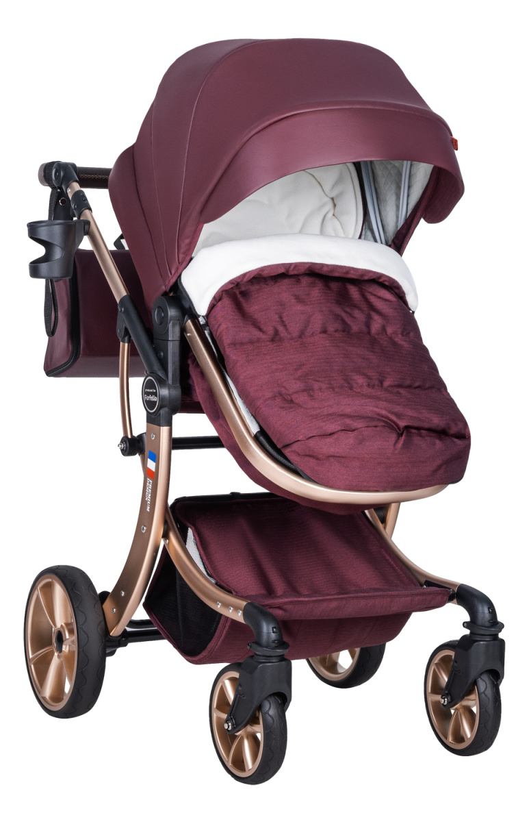 Коляска трансформер Farfello Aimile Original Autumn  (Сладкая Вишня / Sweet Cherry, арт.АА-3)